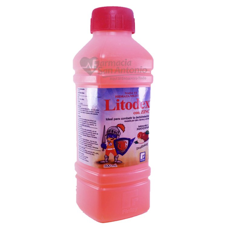 LITODEX CON ZINC SABOR MANZANA 500ML