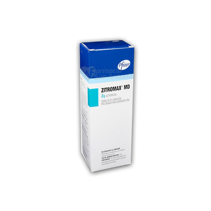 ZITHROMAX MD 2 GRAMOS POLVO SUSP. X 60ML