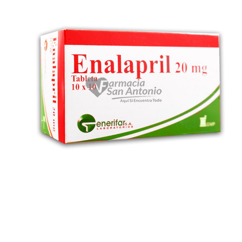 UNIDAD GENERIFAR ENALAPRIL 20MG