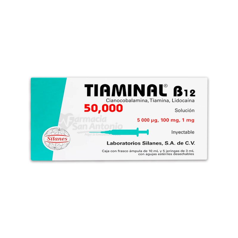 TIAMINAL B12 50,000 MG X 10 INJECTABLE