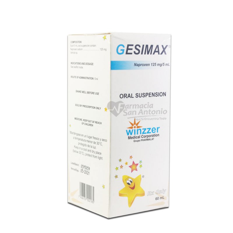 GESIMAX SUSP. 125MG/5ML X 60ML