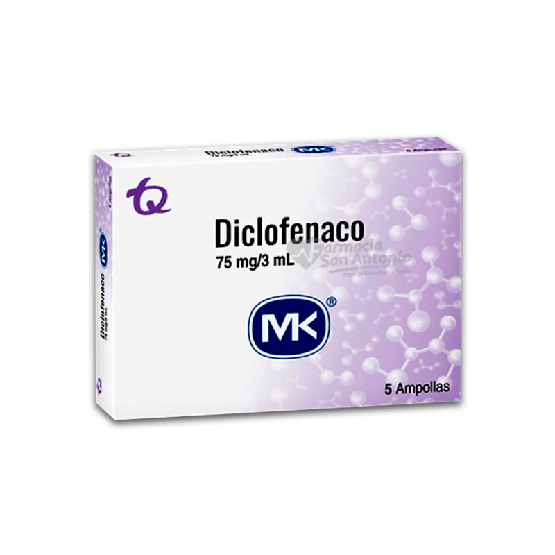 UNIDAD MK DICLOFENACO 75MG/3ML AMP