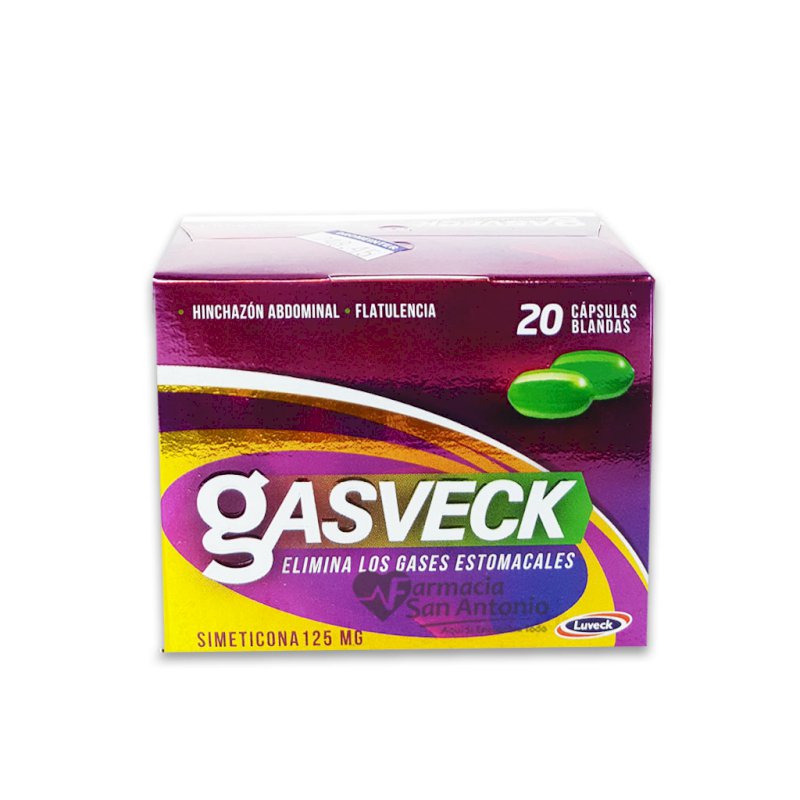 GASVECK 125MG X 20 CAPS.