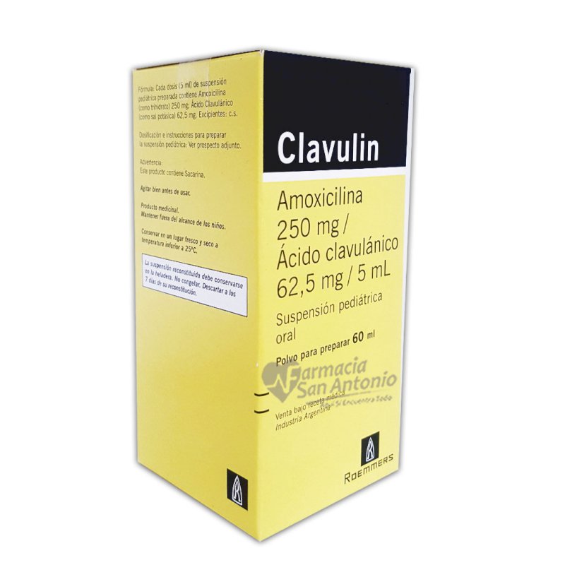 CLAVULIN SUSP PED 250MG X 60ML $