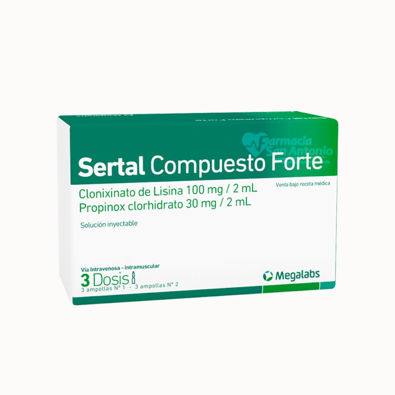 SERTAL COMPUESTO SOLUCION INYECTABLE $