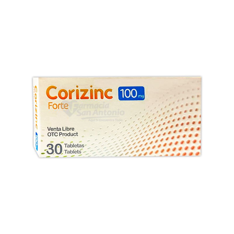 UNIDAD CORIZINC FORTE 100MG TABLETAS