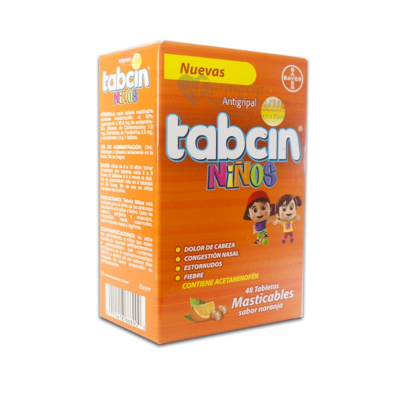 UNIDAD TABCIN ANTIGRIPAL NIÑOS TABS MAST.