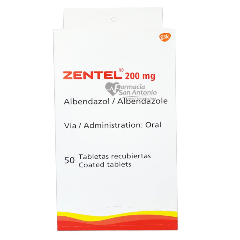 ZENTEL 200MG X 50 TABLETAS