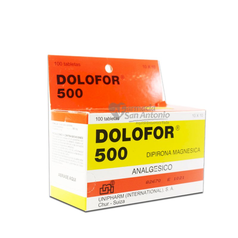 UNIDAD DOLOFOR 500MG TAB