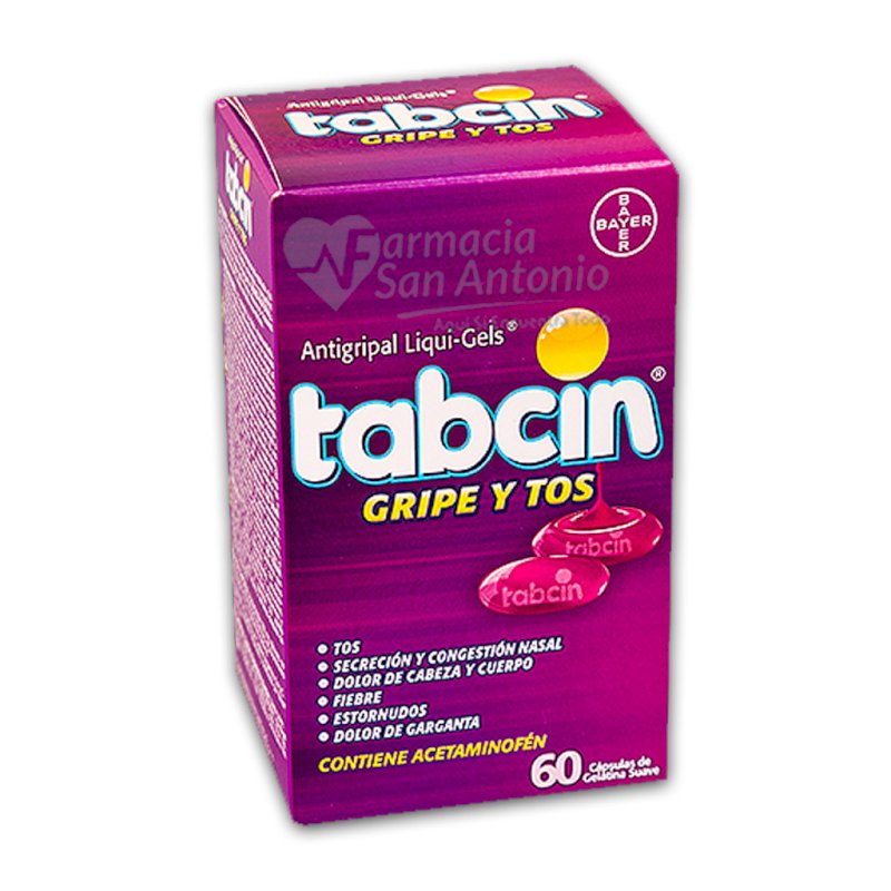 TABCIN LIQUI GELS GRIPE TOS CAPS