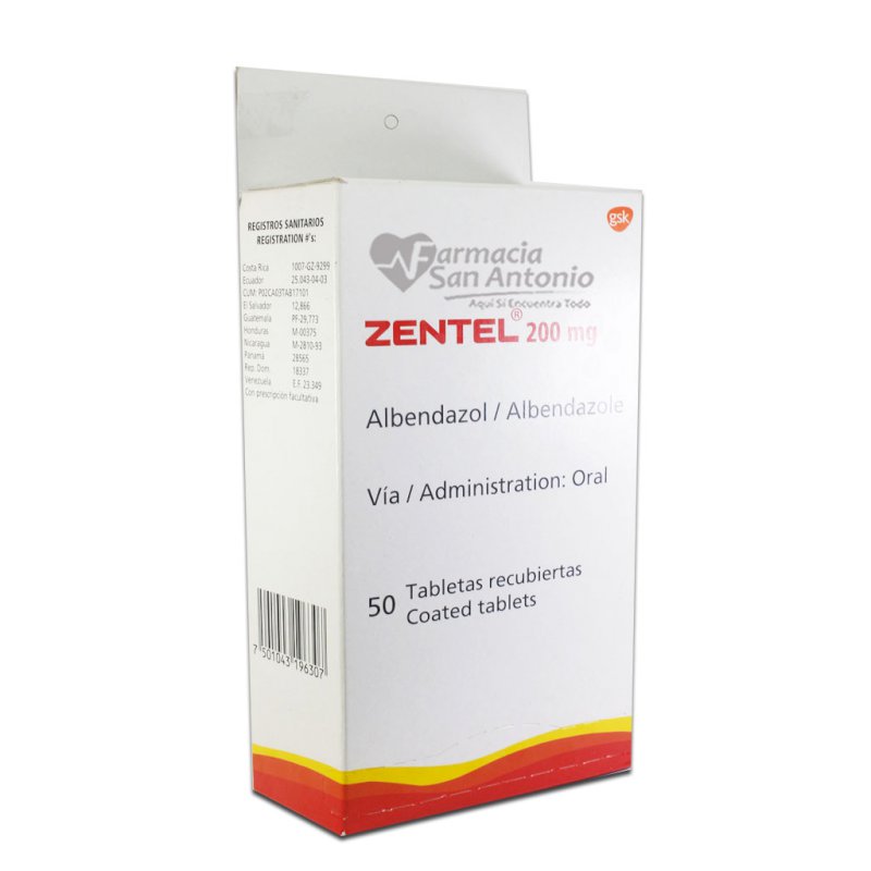 UNIDAD ZENTEL 200MG SOBRE X 2 TAB