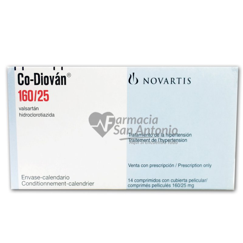 CO-DIOVAN 160/25MG X 14 COMPS