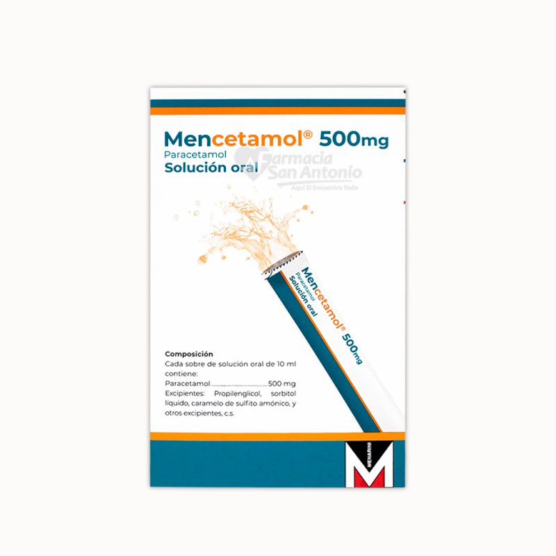 MENCETAMOL 500MG X 10 SOL. ORAL