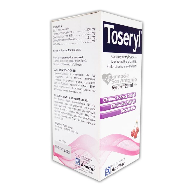 TOSERYL JARABE 120ML