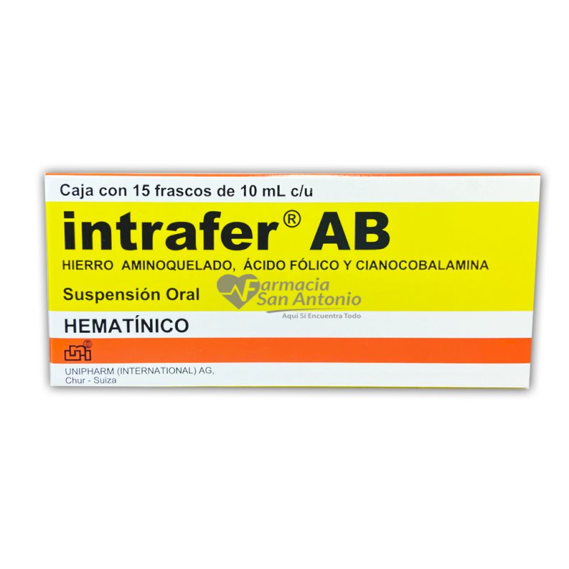 INTRAFER AB SUSP X 15 VIALES BB 10ML