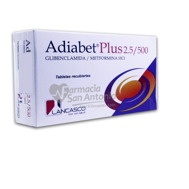 ADIABET PLUS 2.5/500MG X 30 TAB