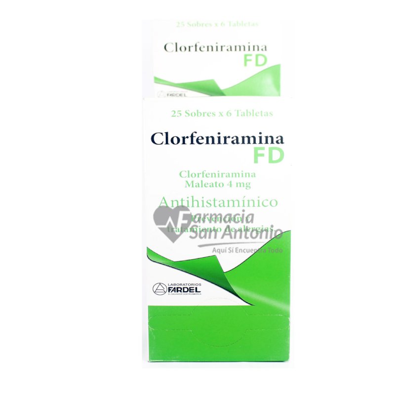 UNIDAD FARDEL CLORFENIRAMINA 4MG TAB -