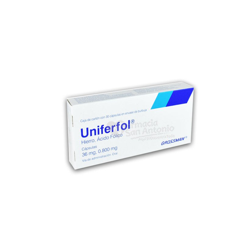 UNIFERFOL 36MG X 30 TAB