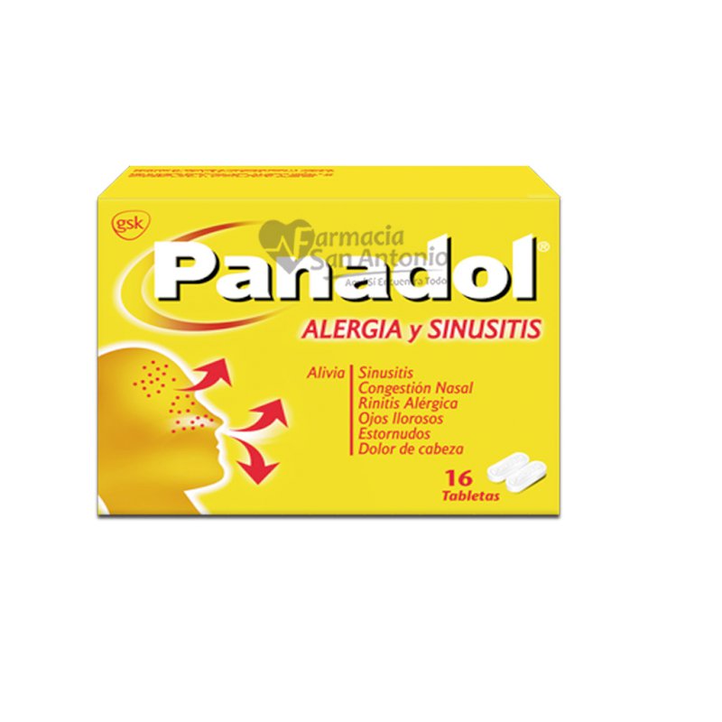 PANADOL ALERGIA Y SINUSITIS X 16 TABS