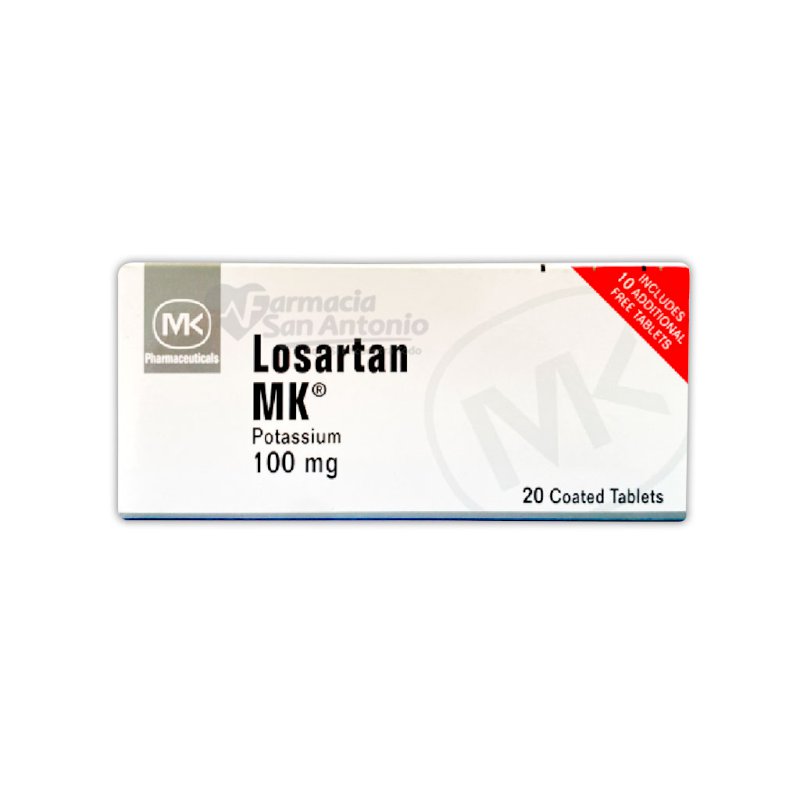 LOSARTAN MK POTASICO 100MG X 20+10 TABS