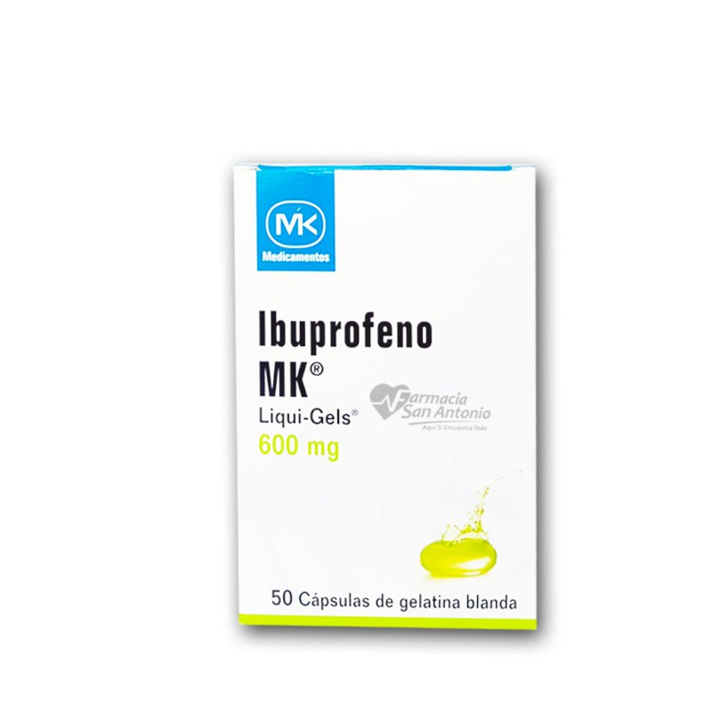 IBUPROFENO MK 600MG LIQ GEL X 50 TAB