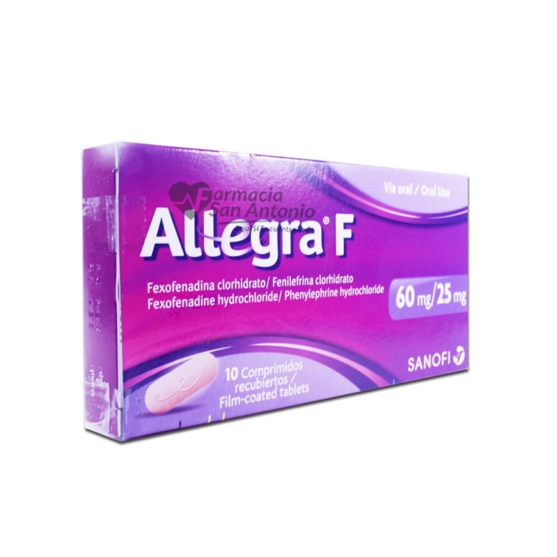 ALLEGRA F 60MG/25MG X 10 COMPS