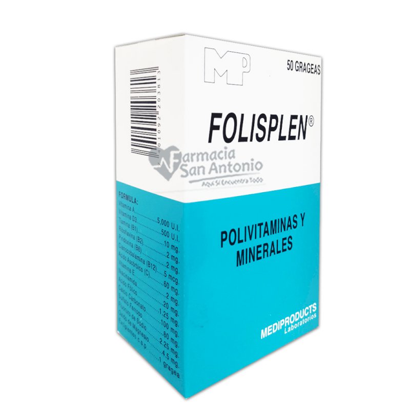 FOLISPLEN X 50 GRAGEAS