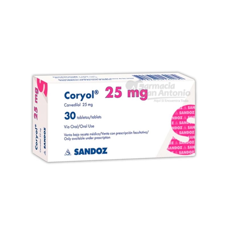 CORYOL 25MG X 30 TAB