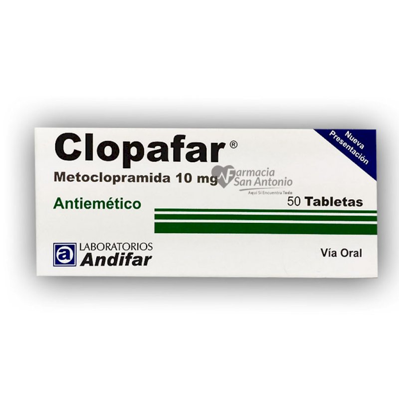 UNIDAD ANDIFAR CLOPAFAR 10 MG X 50 TAB