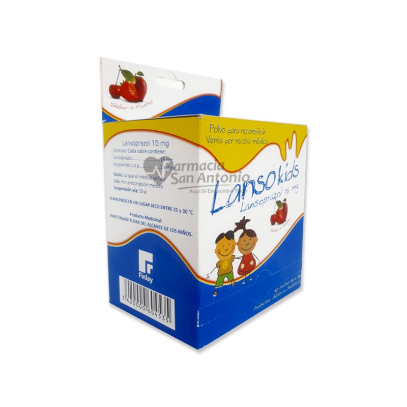 UNIDAD FINLAY LANSOKIDS 15MG SOBRES