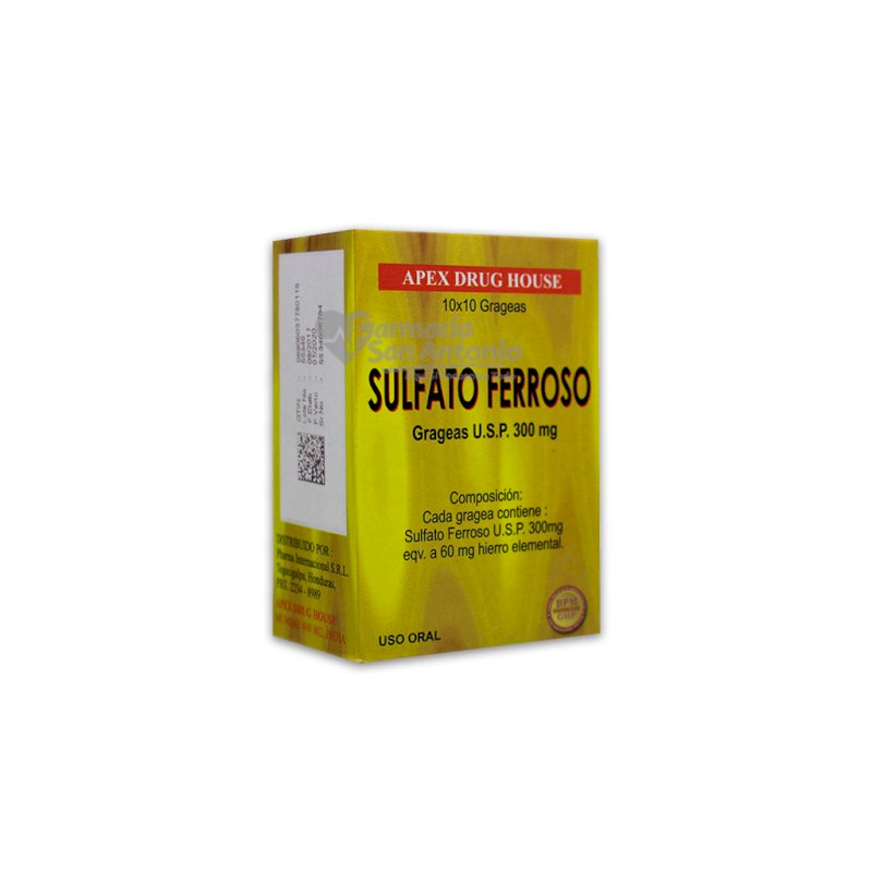 UNIDAD PHARMA INTER SULFATO FERROSO X 100