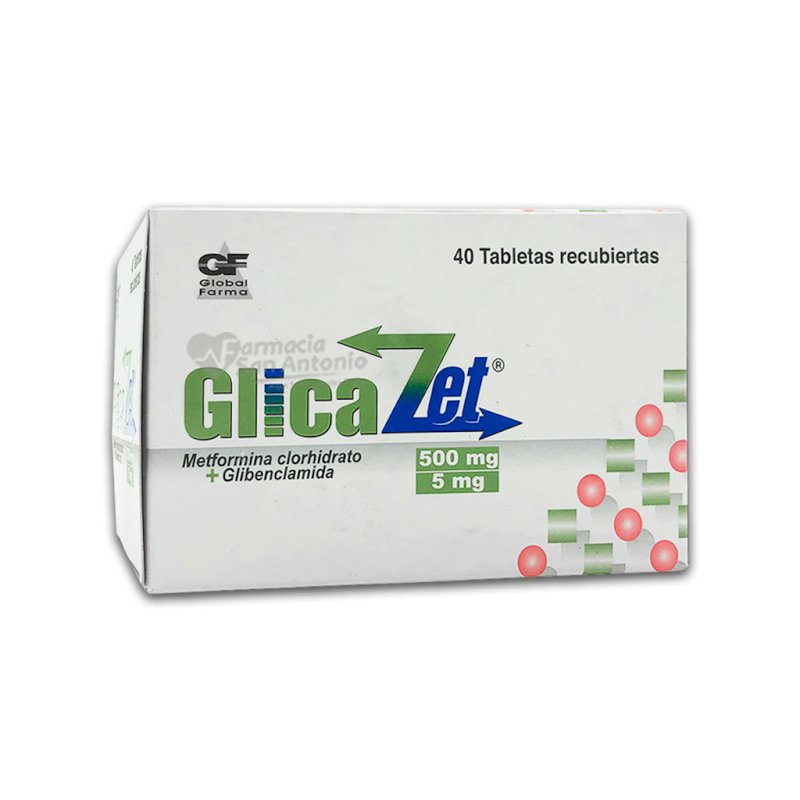 UNIDAD GLICAZET 500MG/5MG X 40 TABS