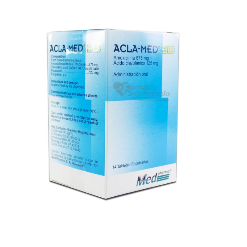 ACLA-MED BID 875MG/125MG X 14 TAB