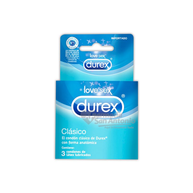 DUREX CLASICO X 3 UNID