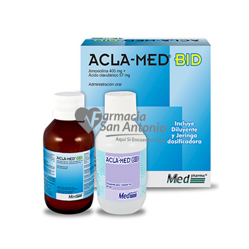 ACLA-MED BID 400MG/57MG X 70 ML