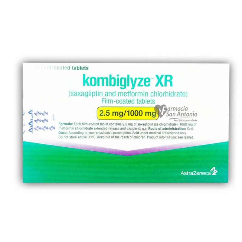 KOMBIGLYZE XR 2.5MG/1000MG X 28 TAB