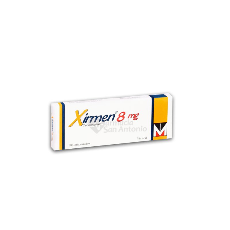 XIRMEN 8 MG X 10 COMPRIMIDOS