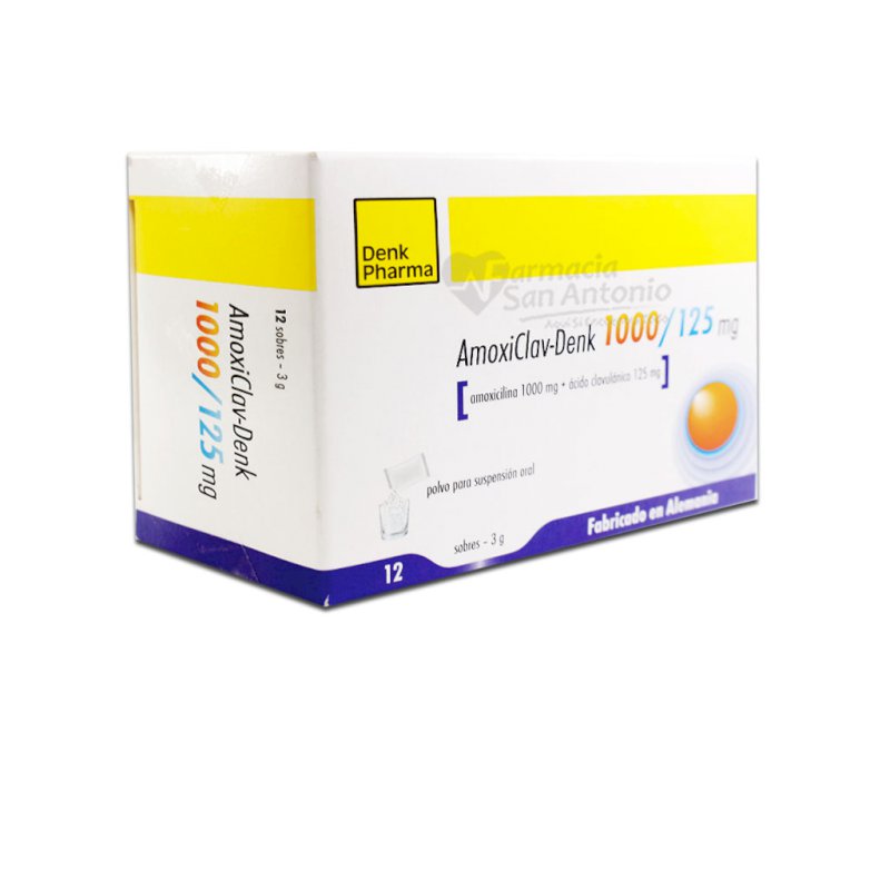 AMOXICLAV-DENK 1000/125MG X 12 SOBRES