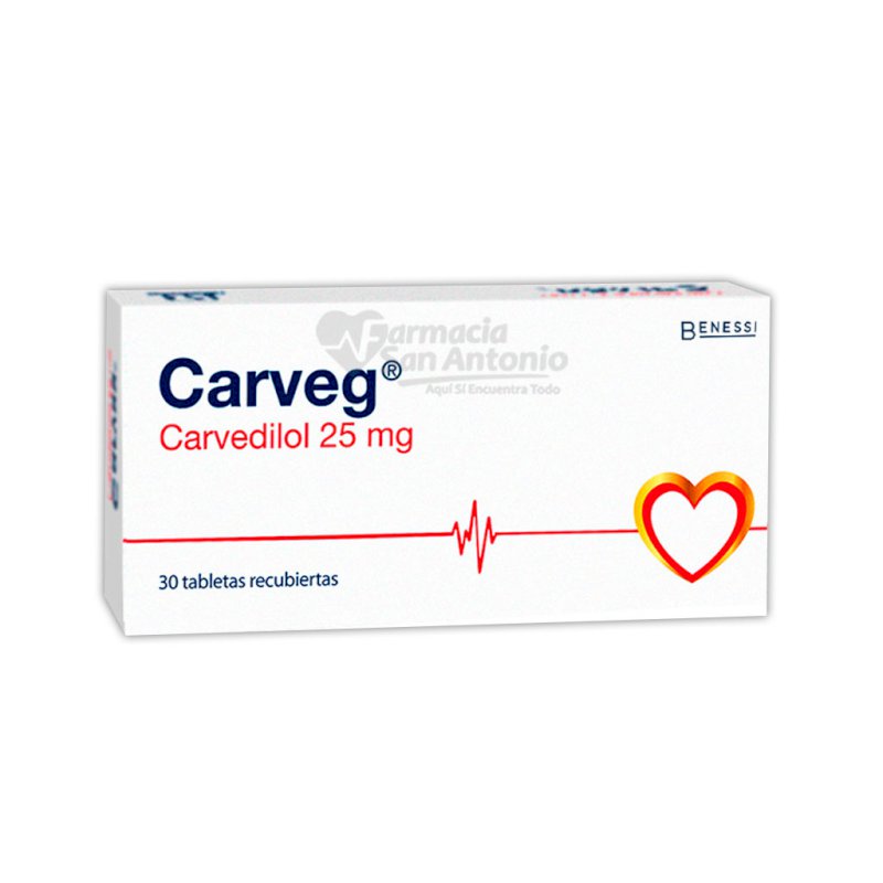 CARVEG 25MG X 30 TABB*