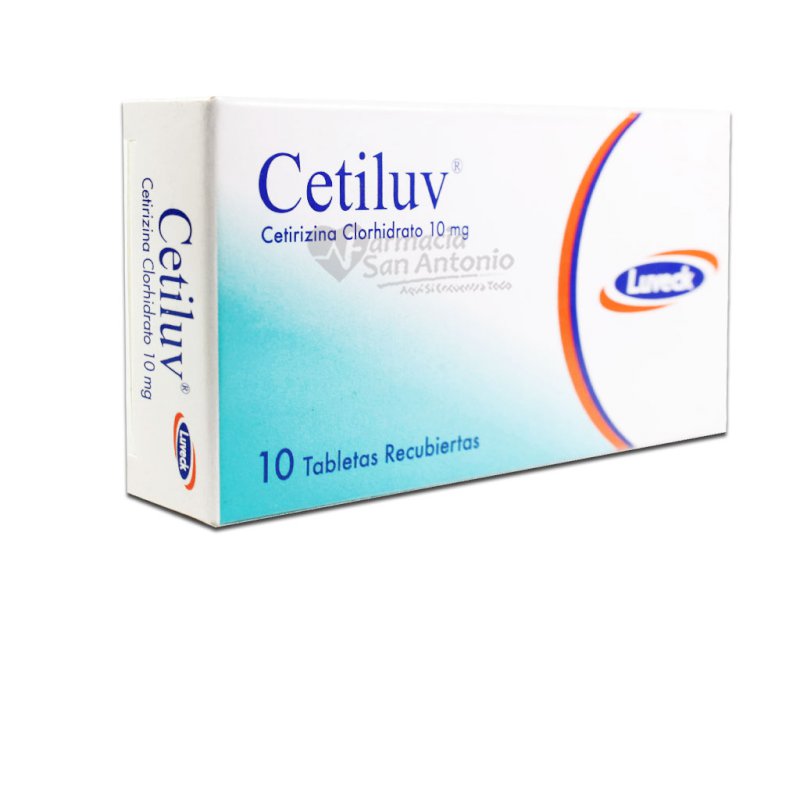 CETILUV 10MG X 10 COMP