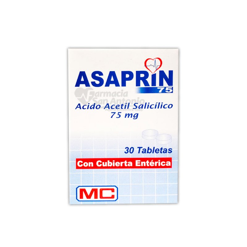 ASAPRIN 75 MG CAPA ENTERICA X 30 TAB