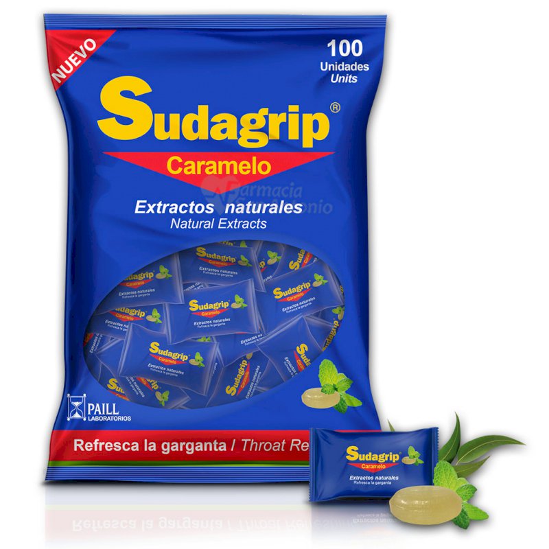 UNIDAD SUDAGRIP CARAMELOS X 100