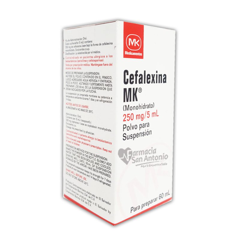 CEFALEXINA MK SUSP 250MG/5ML X 60ML