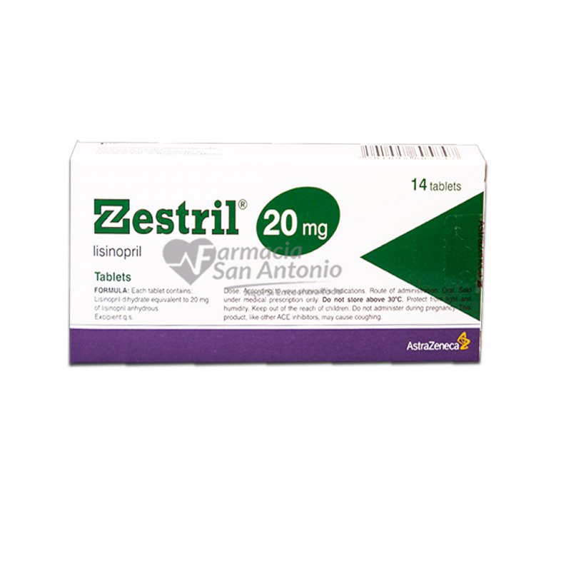 ZESTRIL 20MG X 14 TABS