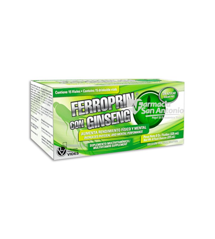 FERROPRIN CON GINSENG X 15 VIALES