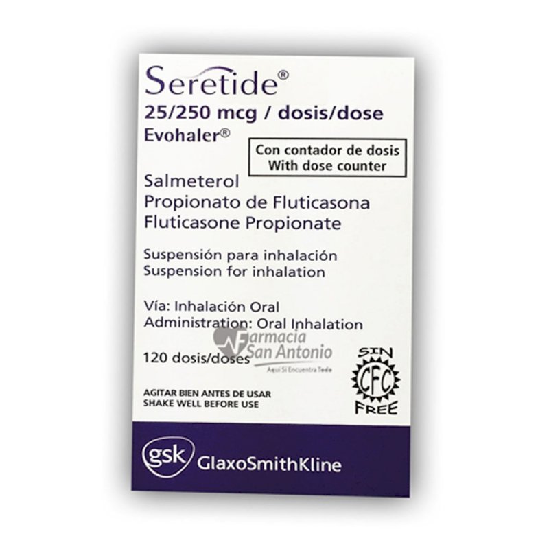 SERETIDE 25/250MCG 120 DOSIS