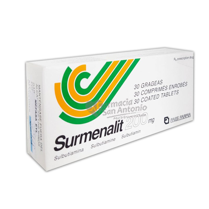 SURMENALIT 200MG X 30 GRAGEAS