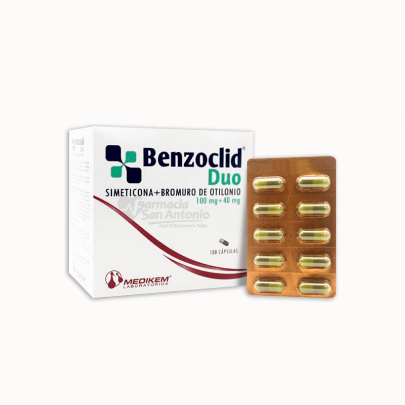 BENZOCLID DUO 100MG/40MG X 100 CAPS