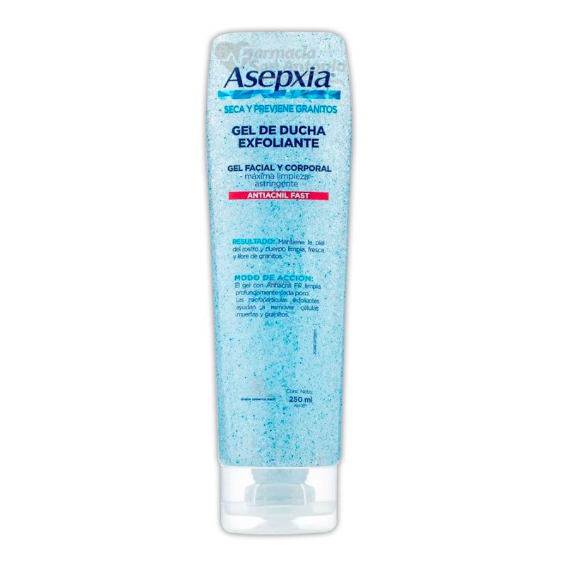 ASEPXIA REGADERA GEL FACIAL Y CORPORAL EXFOLIANTE