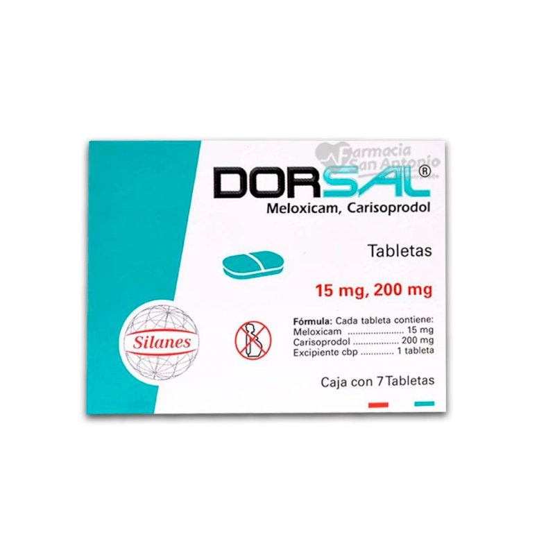 DORSAL 15/200MG X 7 TAB